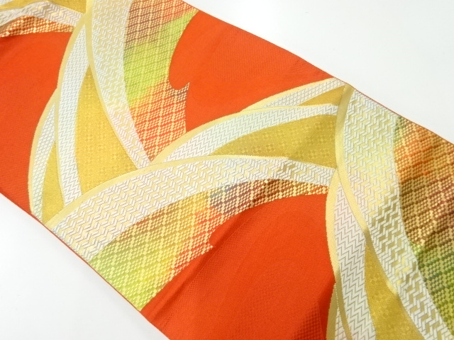 JAPANESE NAGOYA OBI / WOVEN ABSTRACT WAVE